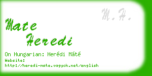 mate heredi business card